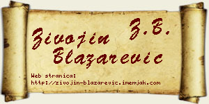 Živojin Blažarević vizit kartica